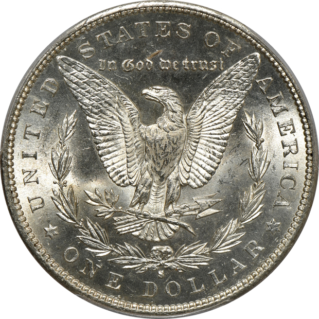 1887-S MS-62, and an 1891-S MS-64 CAC, both PCGS