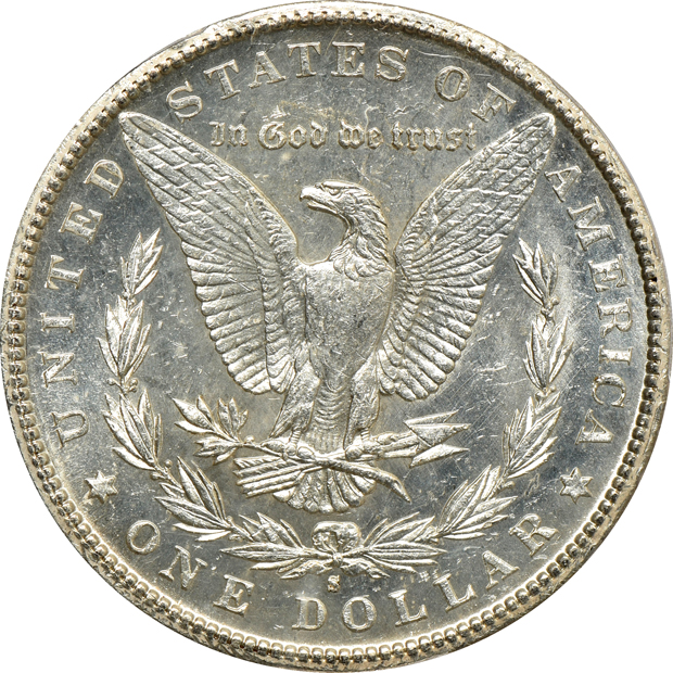 1887-S MS-62, and an 1891-S MS-64 CAC, both PCGS