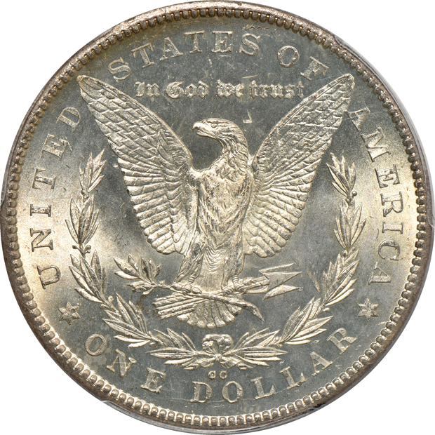 1878 7TF Reverse of 1878 MS-63 and an 1878-CC MS-64, both PCGS