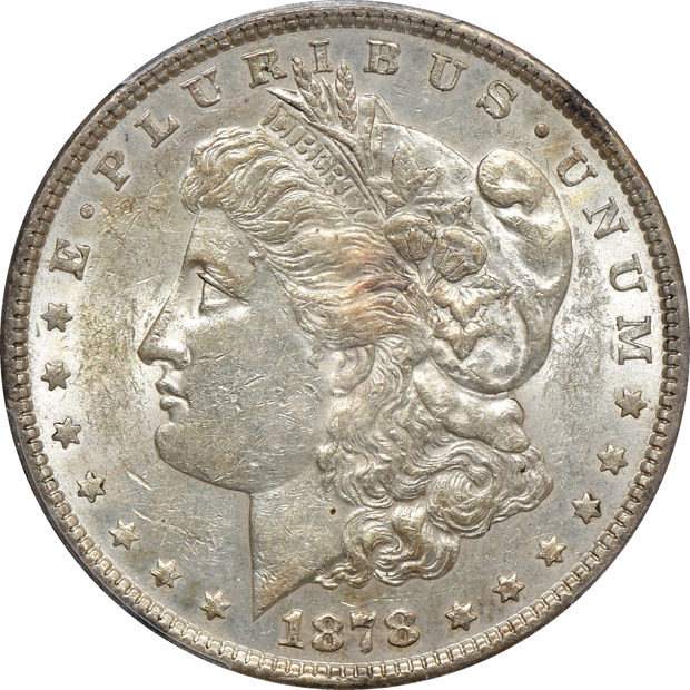 Six AU 1878 7TF Reverse of 1878, all PCGS certified