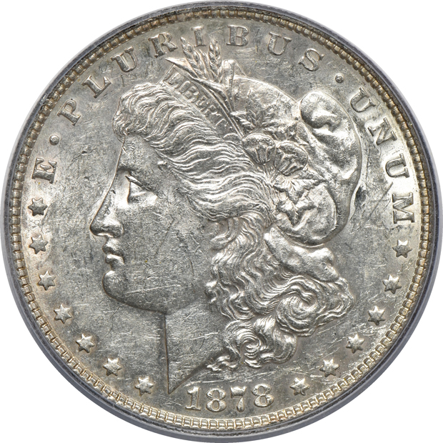 Six AU 1878 7TF Reverse of 1878, all PCGS certified