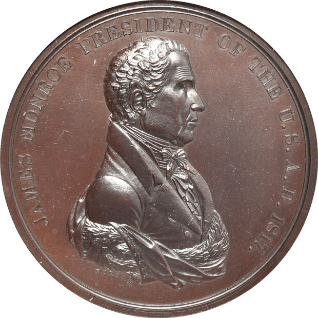 James Monroe, Zachary Taylor, and James K. Polk Indian Peace Medals