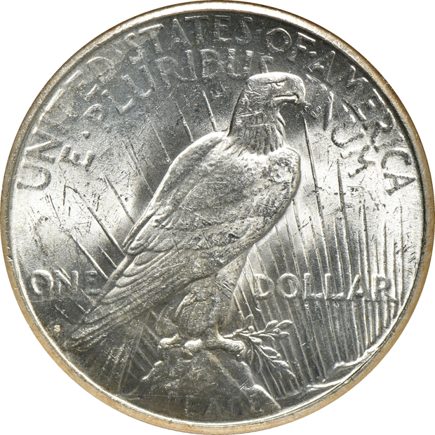 Complete collection of certified Peace silver dollars