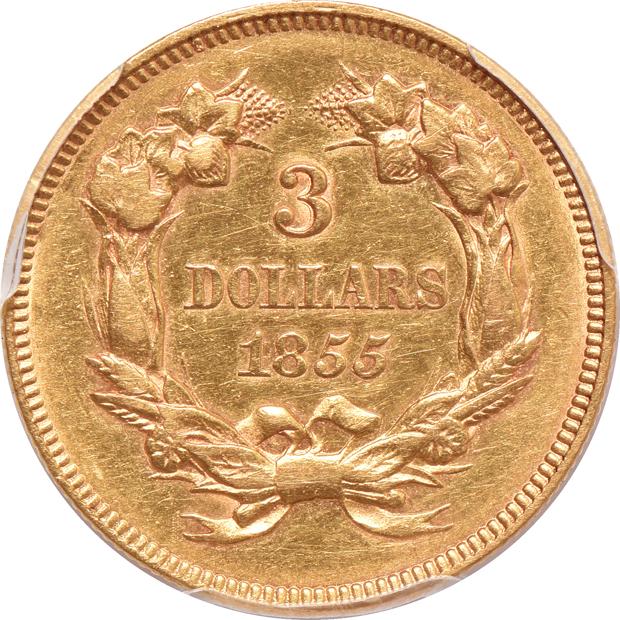 1855 PCGS AU details/cleaned
