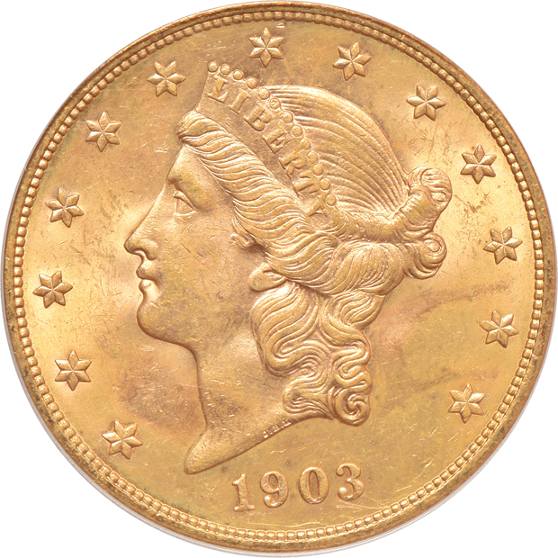 1896, 1903, and 1907, all PCGS MS-62 (green label)