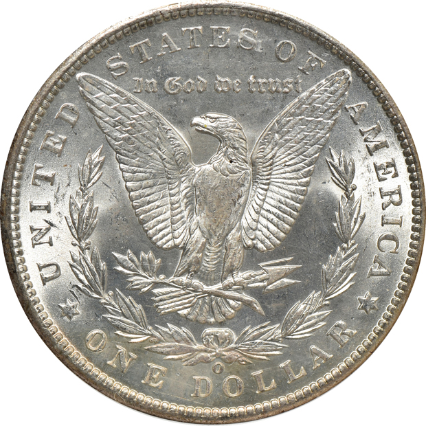1881-S MS-67 CAC, and an 1899-O MS-65, both NGC