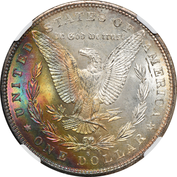 1879-S NGC MS-65 Star, and an 1880-S PCGS MS-65
