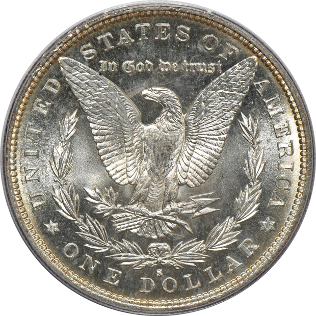 1878-S MS-65, 1879-S MS-65, and an 1882-S MS-66+, all PCGS