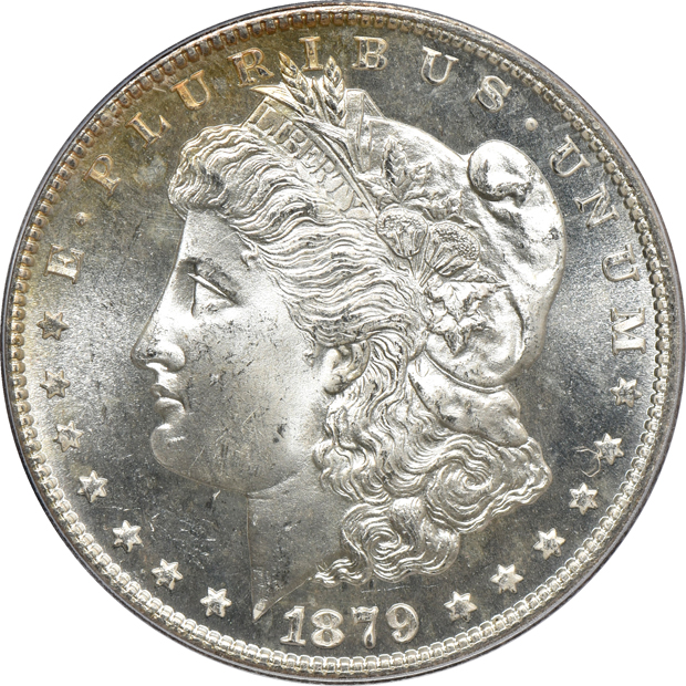 1878-S MS-65, 1879-S MS-65, and an 1882-S MS-66+, all PCGS