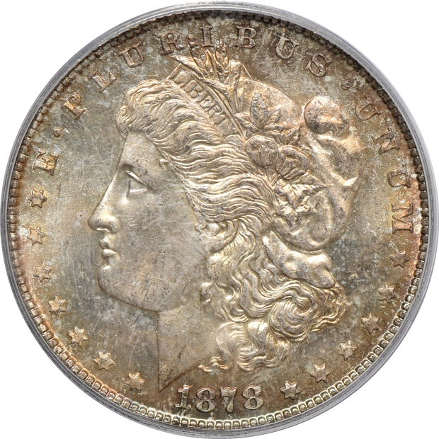 1878-S MS-65, 1879-S MS-65, and an 1882-S MS-66+, all PCGS