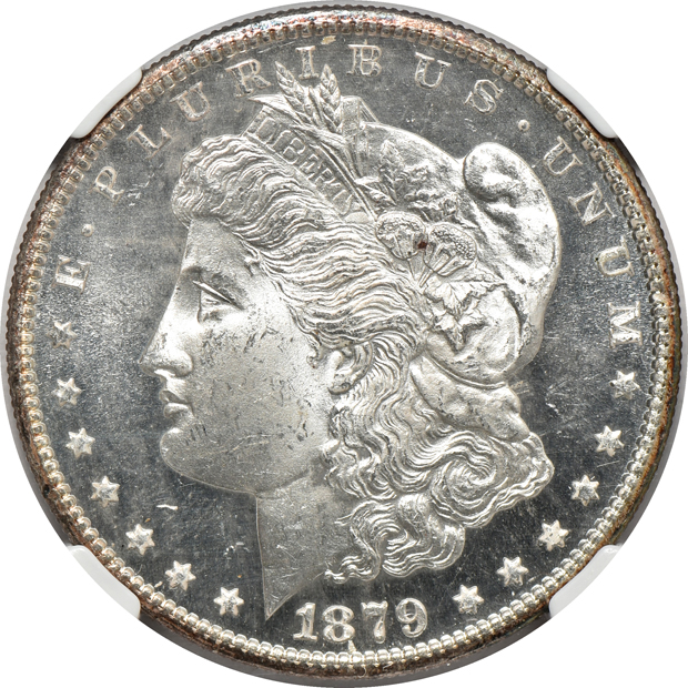 1879-S NGC MS-65, and an 1879-S PCGS MS-67