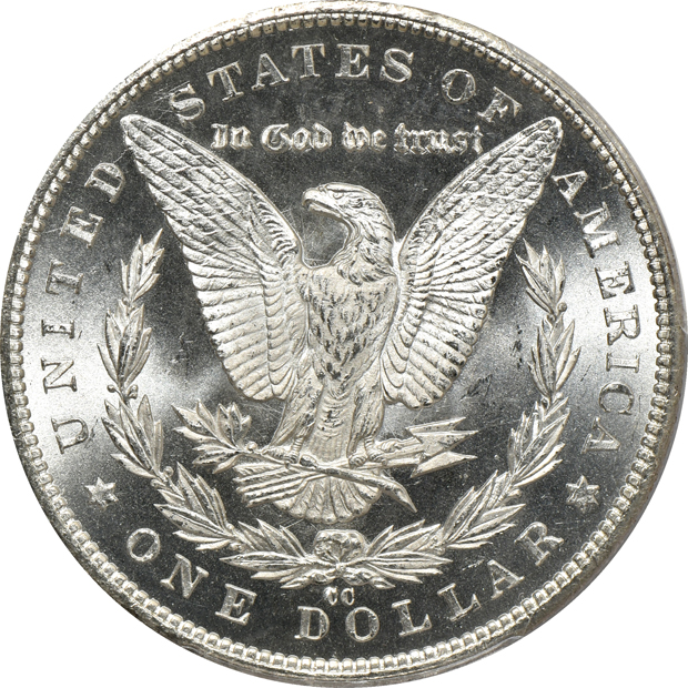 1881-CC MS-63PL, and an 1884-CC MS-65, both PCGS