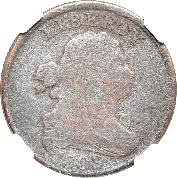 Four 19th century United States type coins certified by NGC