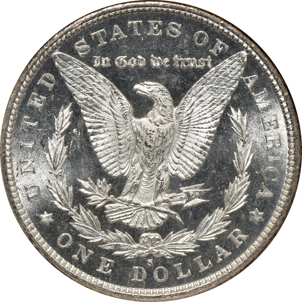 1880-S MS-64 PL, 1884-O MS-64 DPL, and an 1888 MS-64, all NGC