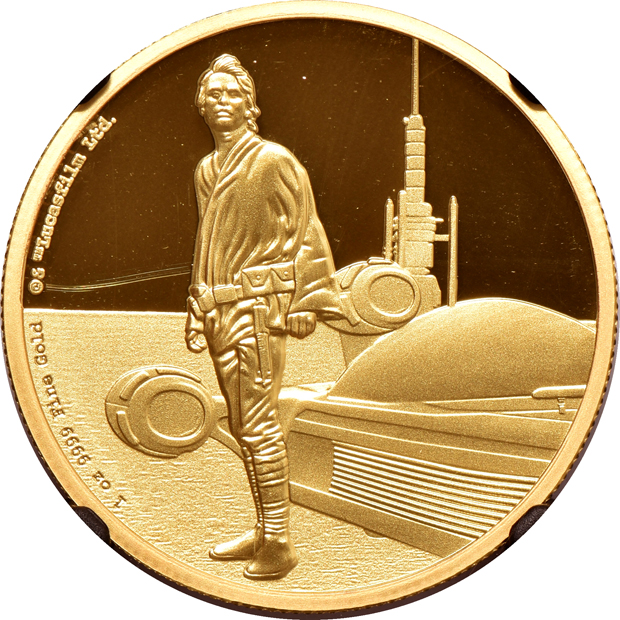 Niue - 2017 1oz gold Star Wars, Luke Skywalker and Chewbacca, both $250 NGC MS-70