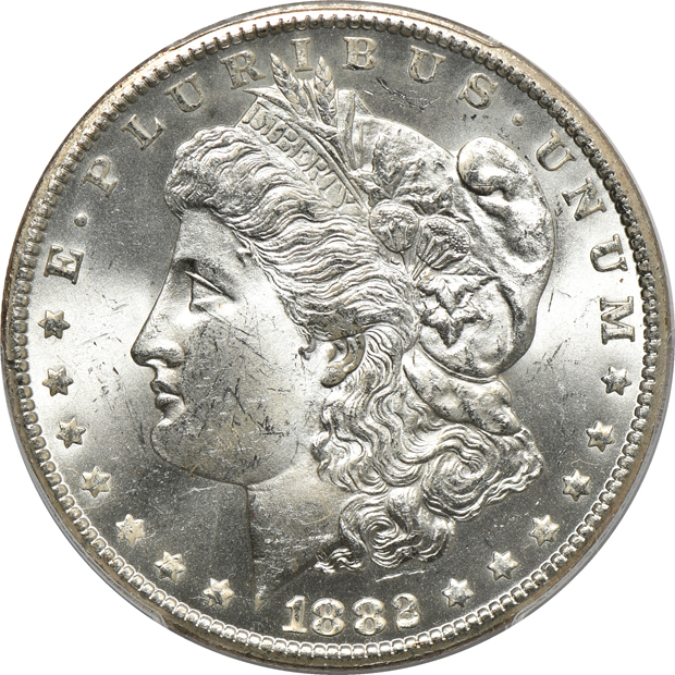 1882-CC MS-64, and 1882-CC MS-65, both PCGS