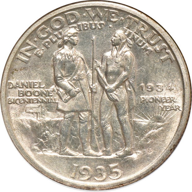 1935/34 Boone P, D, and S set, all NGC MS-65