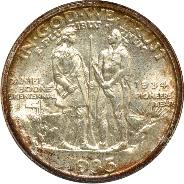 1935/34 Boone P, D, and S set, all NGC MS-65
