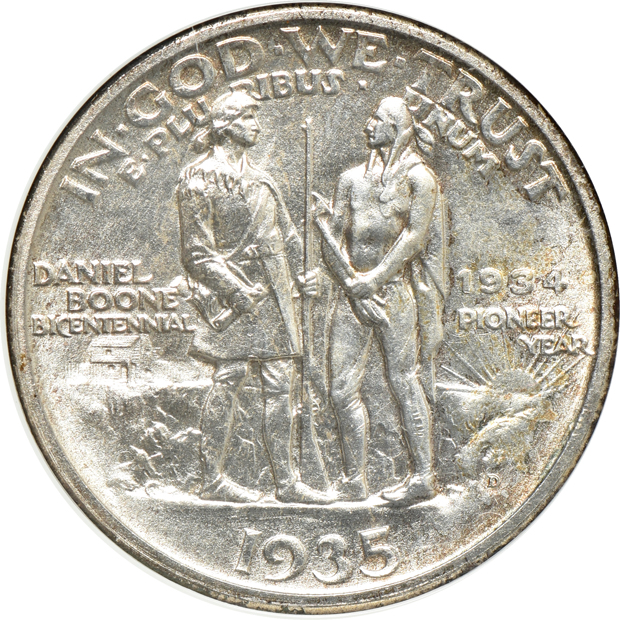 1935/34 Boone P, D, and S set, all NGC MS-65