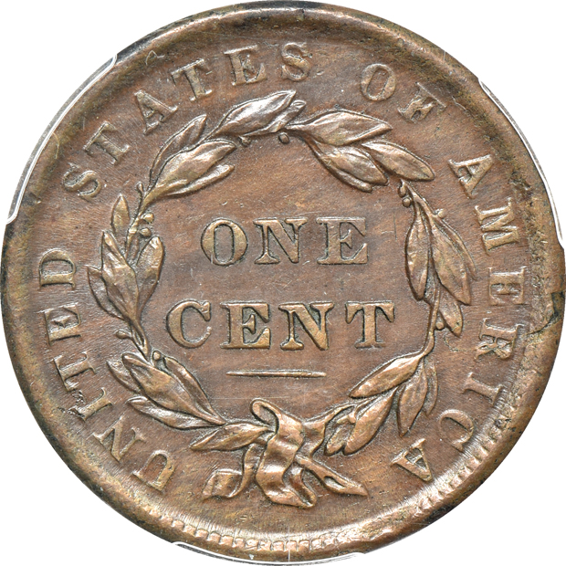 1839 Silly Head PCGS AU-58