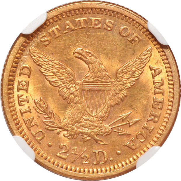 1873 Closed 3 NGC MS-62