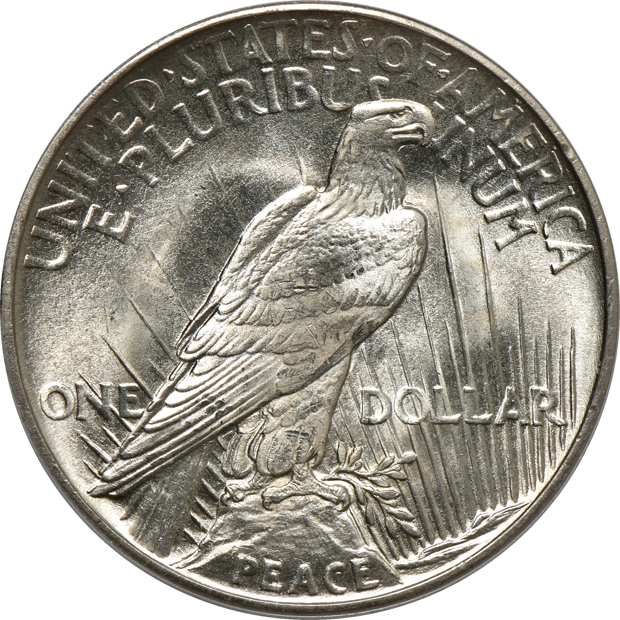 1921 Peace, High Relief PCGS MS-64