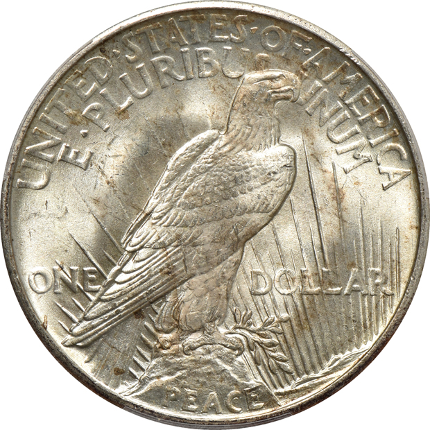 1921 Peace, High Relief PCGS MS-65