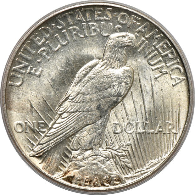 1921 Peace, High Relief PCGS MS-64 CAC