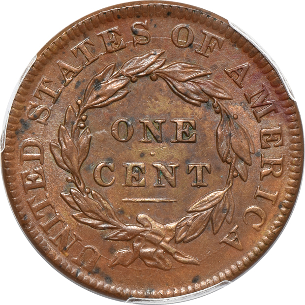 1834 Small 8 Lg Stars Med Let PCGS AU-58