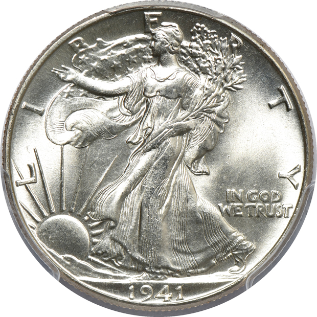 1936-D PCGS MS-65, 1941 PCGS MS-66, and a 1945-S NGC MS-66