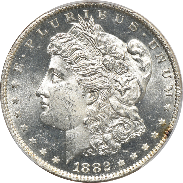 1882-O MS-63PL, and a 1903-O MS-63