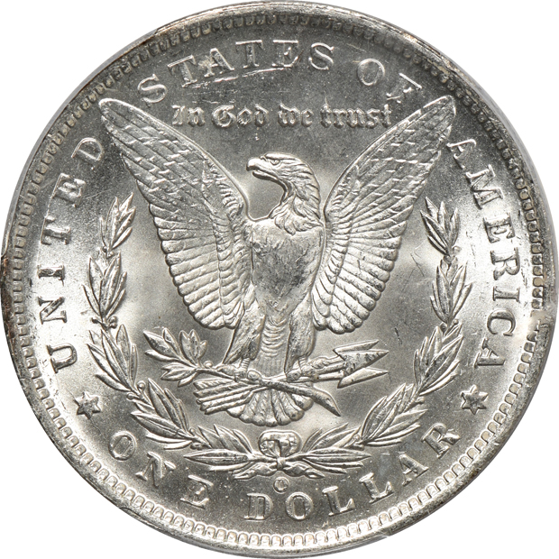 1884-O MS-65, 1890-O MS-63, and an 1891-O MS-63, all PCGS