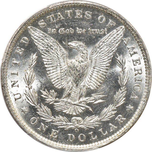 1884-O MS-65, 1890-O MS-63, and an 1891-O MS-63, all PCGS