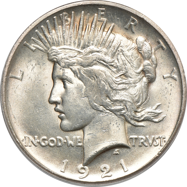 Four Peace dollars certified by PCGS