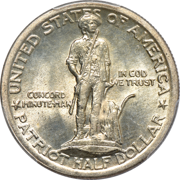 Four silver commemorative half-dollars certified by PCGS
