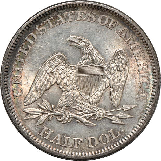 Four Seated Liberty half-dollars