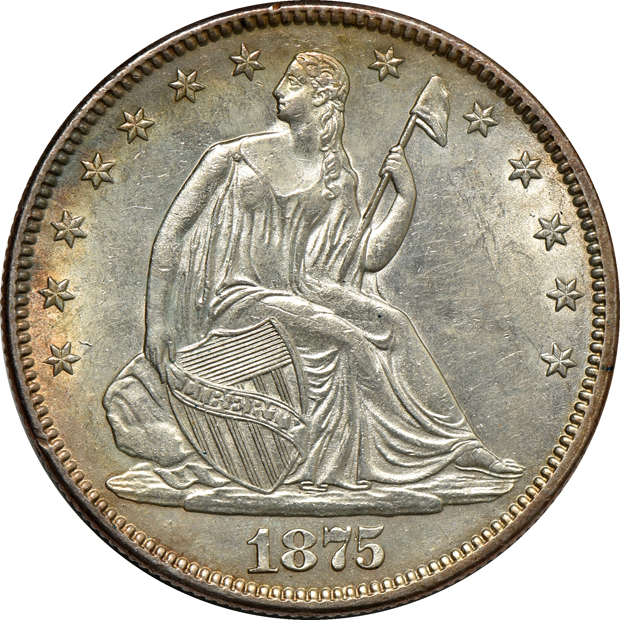 Four Seated Liberty half-dollars