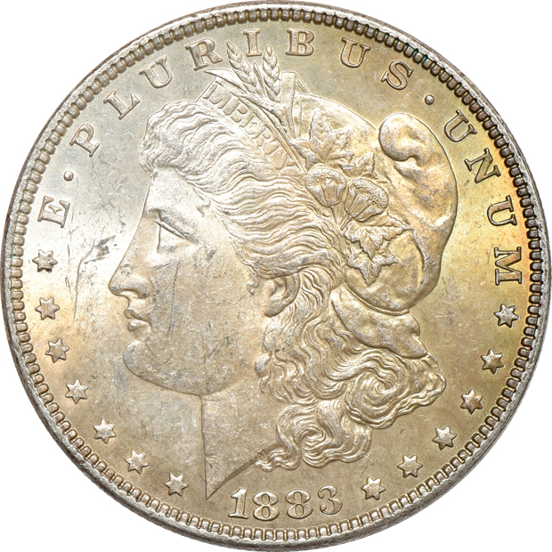 Twenty BU Morgan silver dollars