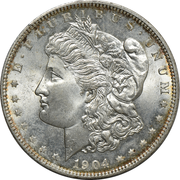 Twenty BU Morgan silver dollars