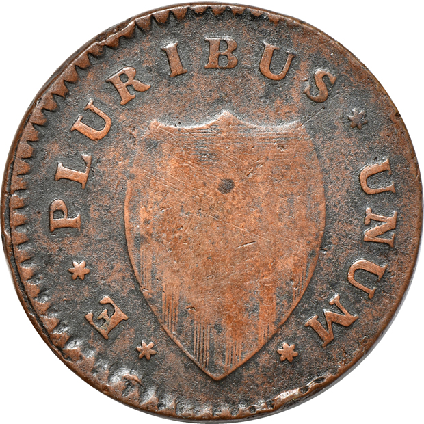 Four Colonials:  One 1786 New Jersey, two 1787 New Jersey, and a Massachusetts 1/2 cent