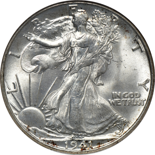 1936-S, 1937-D, and 1941-S, all NGC MS-64
