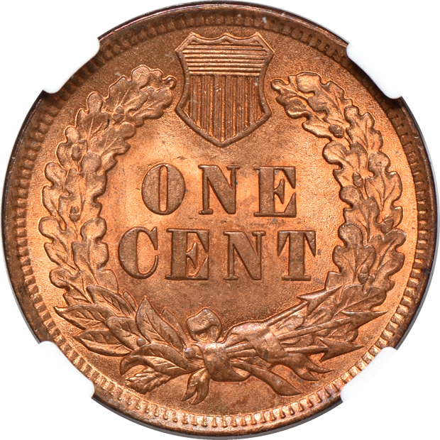 Four Indian Head cents certified by NGC