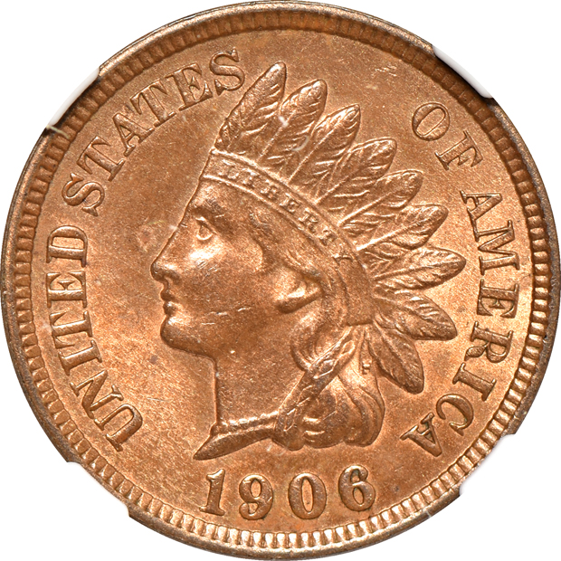 Four Indian Head cents certified by NGC