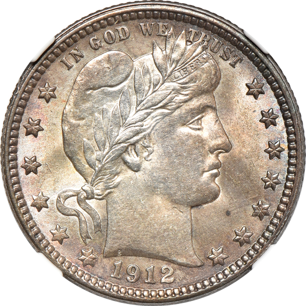 Five United States silver type coins certified by NGC