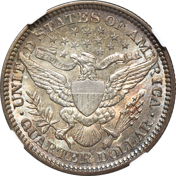 Five United States silver type coins certified by NGC