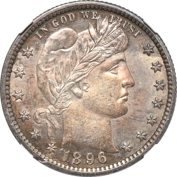 Five United States silver type coins certified by NGC