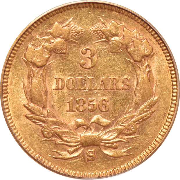 1856-S PCGS AU-55 CAC