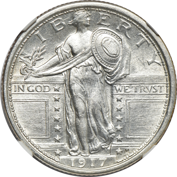 1917 Type 1 MS-62, 1918-D MS-63, and a 1926-D MS-63 (no line), all NGC