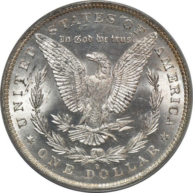 1882-O MS-65, and an 1891-O MS-64 CAC, both PCGS (green label)