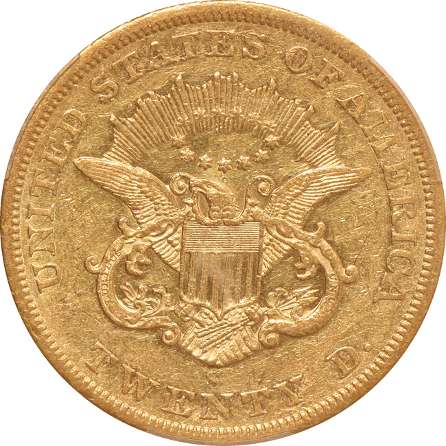 1856-S PCGS AU-50